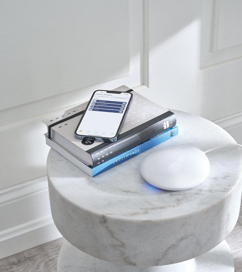 hunter douglas motorized shades can be adjusted by remote, phone or voice control