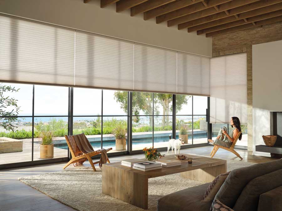 PowerView shades in London, ON living room
