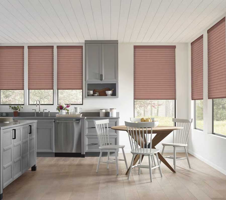 sonnette cellular roller shades in kitchen 